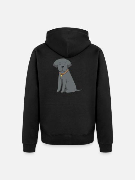 Dog - Unisex Premium Organic Zip Hoodie - black