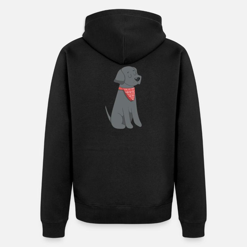 Chien - Veste à capuche bio Premium Unisexe - noir