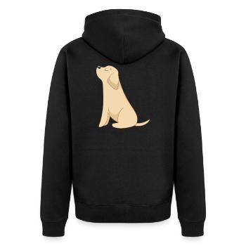 Chien - Veste à capuche bio Premium Unisexe - noir - Dos - Nico (187cm)