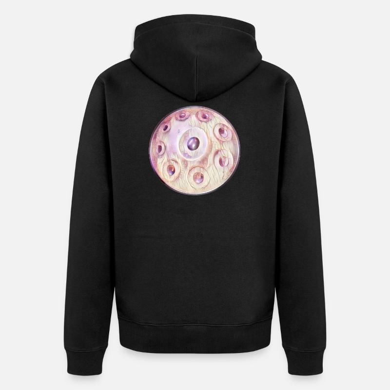 Handpan diamant - Veste à capuche bio Premium Unisexe - noir