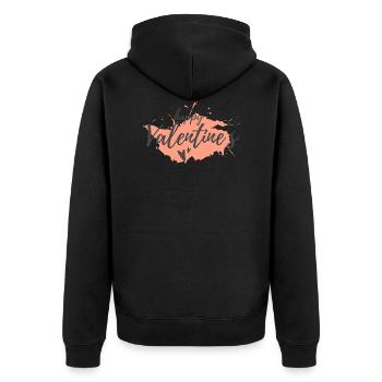 Bonne Saint Valentin! - Veste à capuche bio Premium Unisexe - noir - Dos - Nico (187cm)
