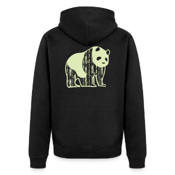 Panda animal welfare - Unisex Premium Organic Zip Hoodie - black - Back - Nico (187cm)