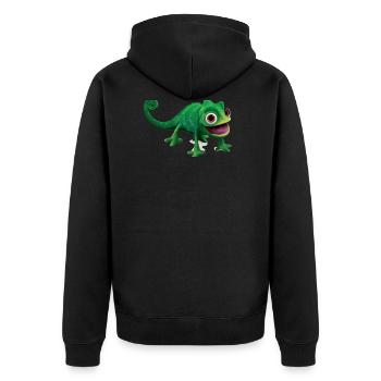 Caméléon design original - Veste à capuche bio Premium Unisexe - noir - Dos - Nico (187cm)