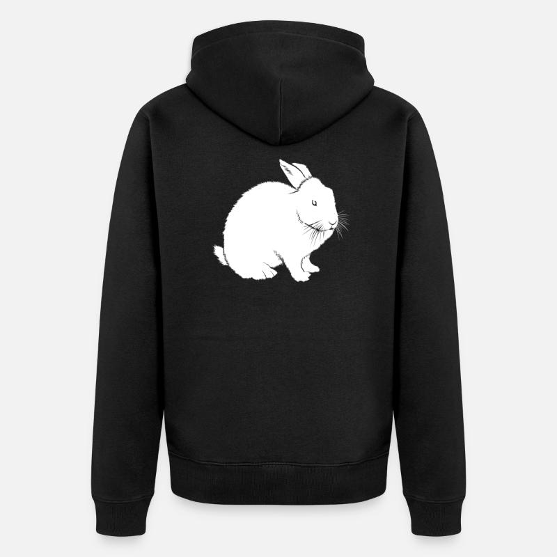lapin - Veste à capuche bio Premium Unisexe - noir