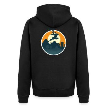 art martial - Veste à capuche bio Premium Unisexe - noir - Dos - Nico (187cm)