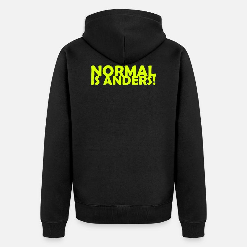 Normale est différent! - Veste à capuche bio Premium Unisexe - noir