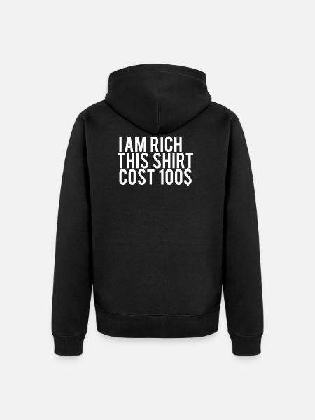 Rich Rich - Unisex Premium Organic Zip Hoodie - black