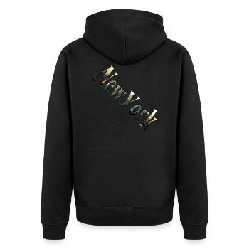 New York City SKYLINE NY - Veste à capuche bio Premium Unisexe - noir - Dos - Nico (187cm)