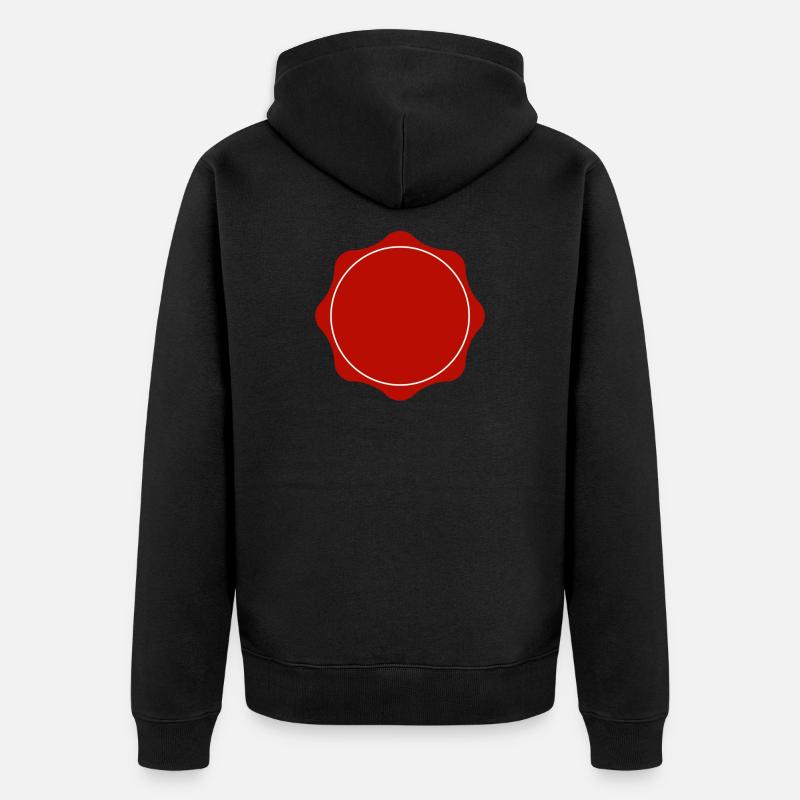 Rotes Abzeichen - Unisex Premium Bio Zip Hoodie - Schwarz