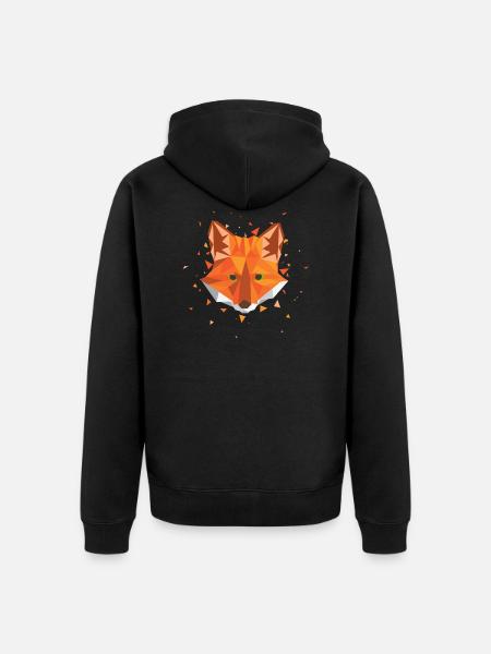 Fuchs - Unisex Premium Bio Zip Hoodie - Schwarz