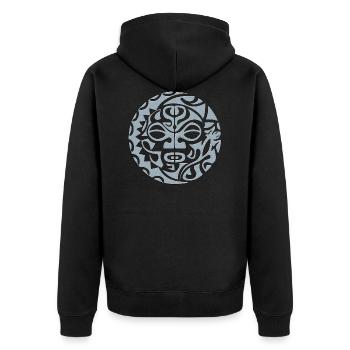 Maori tattoo impossible love - Unisex Premium Organic Zip Hoodie - black - Back - Nico (187cm)