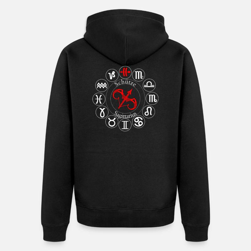 Sagittaire du zodiaque - Veste à capuche bio Premium Unisexe - noir