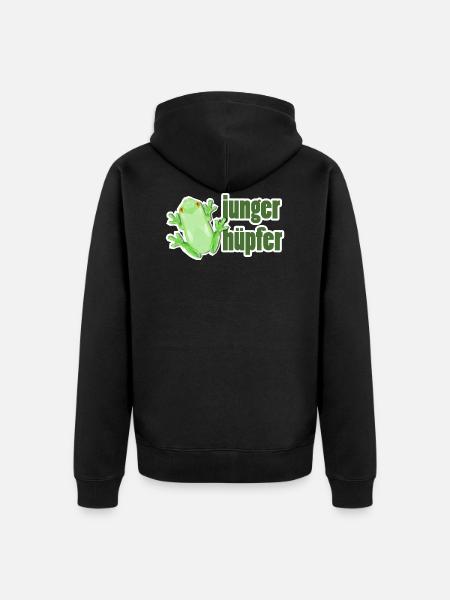 Young hopper - Unisex Premium Organic Zip Hoodie - black