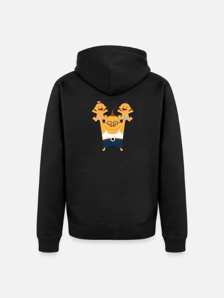Stolzer Vater - Unisex Premium Bio Zip Hoodie - Schwarz
