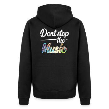 Danseur de musique danseur musicien musicien danseur - Veste à capuche bio Premium Unisexe - noir - Dos - Nico (187cm)
