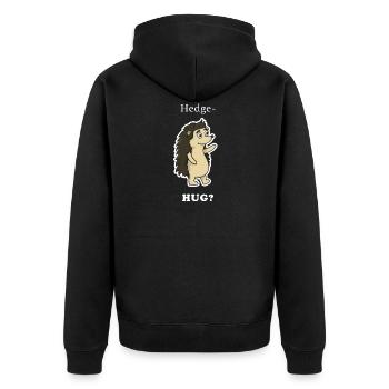 Hérisson hérisson - Veste à capuche bio Premium Unisexe - noir - Dos - Nico (187cm)