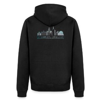 Melbourne Australie - Veste à capuche bio Premium Unisexe - noir - Dos - Nico (187cm)