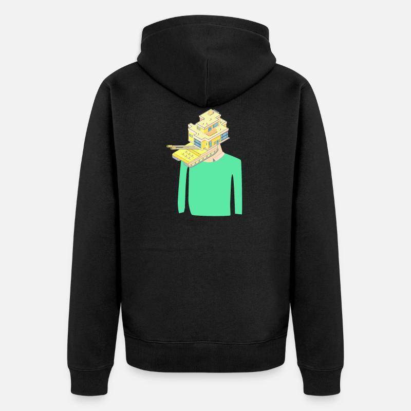 Cadeau d'espionnage d'observation de maison - Veste à capuche bio Premium Unisexe - noir