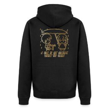 Un roi n'est pas complet sans sa reine - Veste à capuche bio Premium Unisexe - noir - Dos - Nico (187cm)