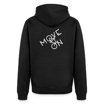 Bicycle Bike Tour Driving Tour Wheel - Unisex Premium Organic Zip Hoodie - black - Back - Nico (187cm)