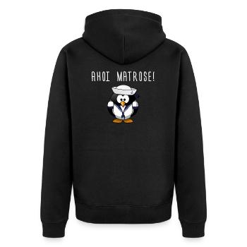 Cadeau de pingouin marin - Veste à capuche bio Premium Unisexe - noir - Dos - Nico (187cm)