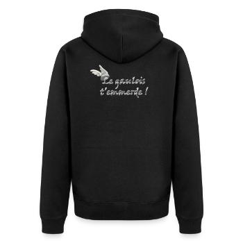gaulois réfractaire - Veste à capuche bio Premium Unisexe - noir - Dos - Nico (187cm)