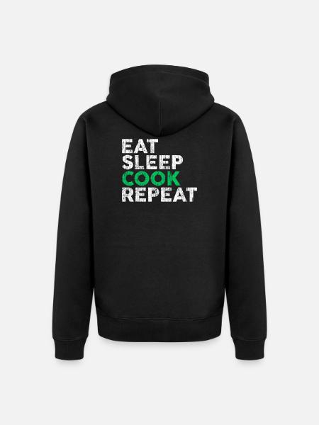 Koch kochen - Unisex Premium Bio Zip Hoodie - Schwarz