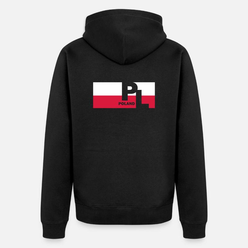Drapeau pologne drapeau cadeau - Veste à capuche bio Premium Unisexe - noir