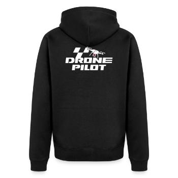 Pilote de drone - Veste à capuche bio Premium Unisexe - noir - Dos - Nico (187cm)