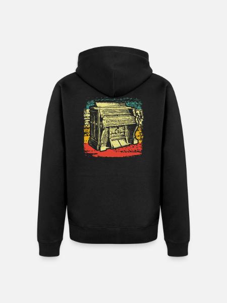 organist - Unisex Premium Organic Zip Hoodie - black