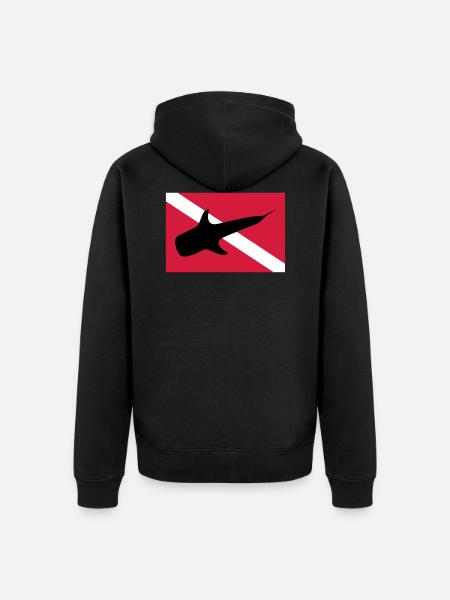 Walhai - Unisex Premium Bio Zip Hoodie - Schwarz