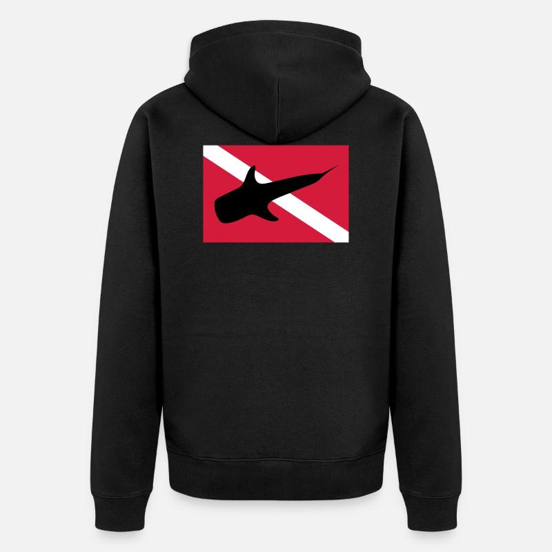 Requin-baleine - Veste à capuche bio Premium Unisexe - noir