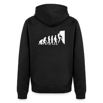 Grimpeur Evolution - Veste à capuche bio Premium Unisexe - noir - Dos - Nico (187cm)