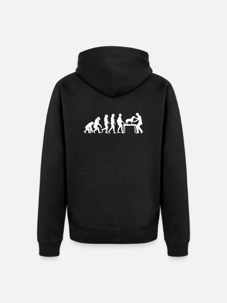 Fréquence cardiaque vétérinaire - Veste à capuche bio Premium Unisexe - noir