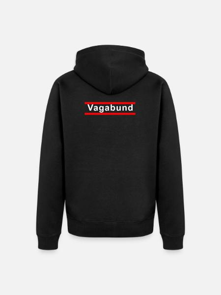 vagabond - Unisex Premium Organic Zip Hoodie - black