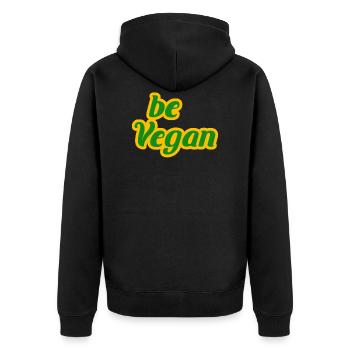 Végétalien Veggie Veggi Fruit Légumes Plantes Cadeau - Veste à capuche bio Premium Unisexe - noir - Dos - Nico (187cm)