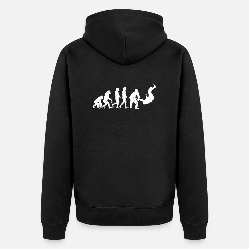 Evolution Judo - Unisex Premium Bio Zip Hoodie - Schwarz