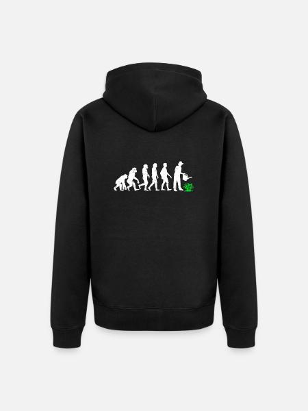 Evolution Gardener Gardening - Unisex Premium Organic Zip Hoodie - black