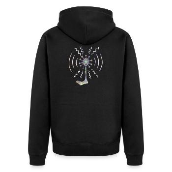 Radio pied - Veste à capuche bio Premium Unisexe - noir - Dos - Nico (187cm)