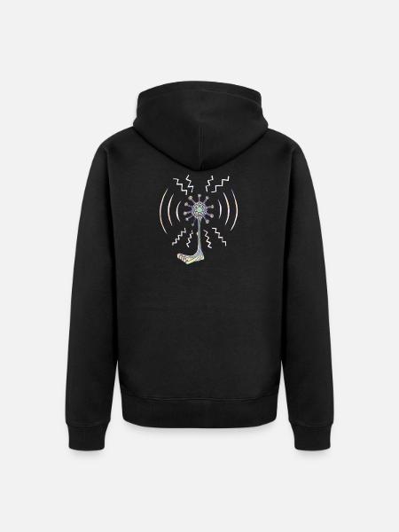 Foot Radio - Unisex Premium Organic Zip Hoodie - black