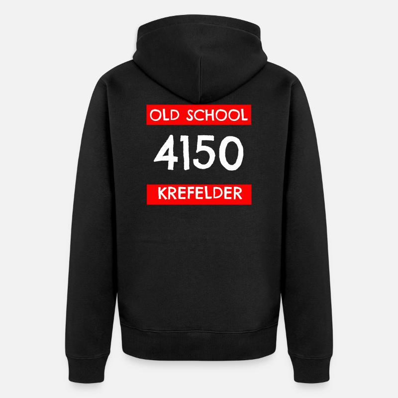 Old School Krefeld Krefeld codice postale vecchio codice postale - Felpa con cappuccio ecologica premium unisex - nero