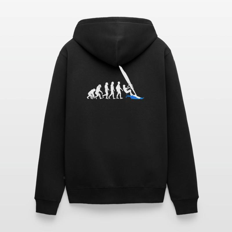 Evolution of Wind Surfing Evolution Unisex Premium Bio Zip Hoodie