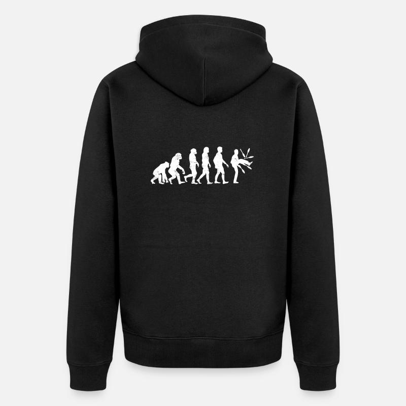 Evolution de l'évolution du jongleur - Veste à capuche bio Premium Unisexe - noir