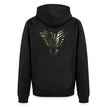 Phoenix en or - Veste à capuche bio Premium Unisexe - noir - Dos - Nico (187cm)