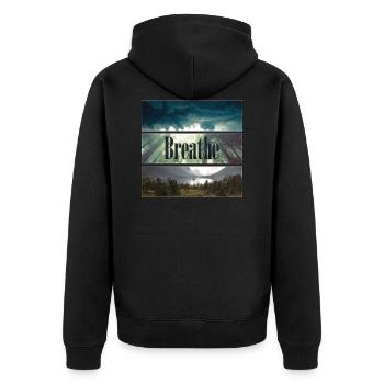 respirer - Veste à capuche bio Premium Unisexe - noir - Dos - Nico (187cm)