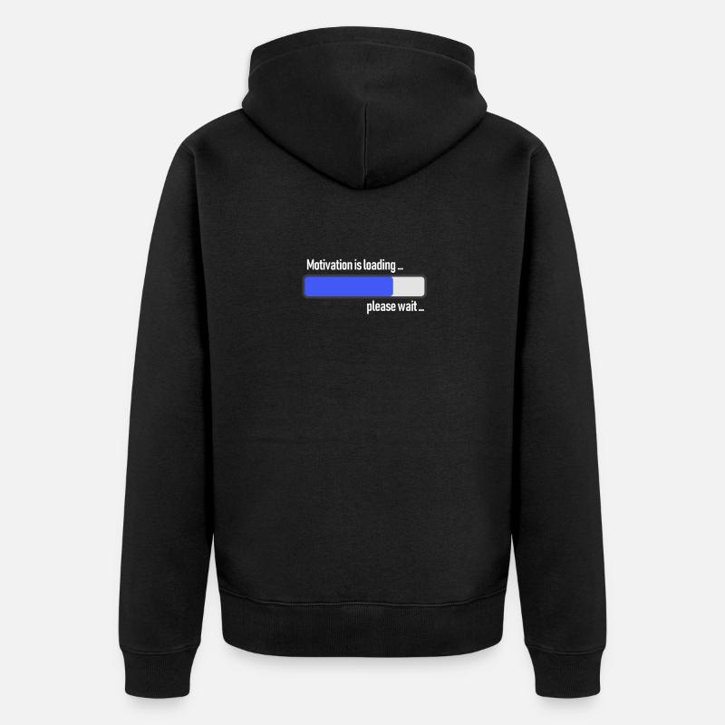 Loading Motivation - Unisex Premium Bio Zip Hoodie - Schwarz