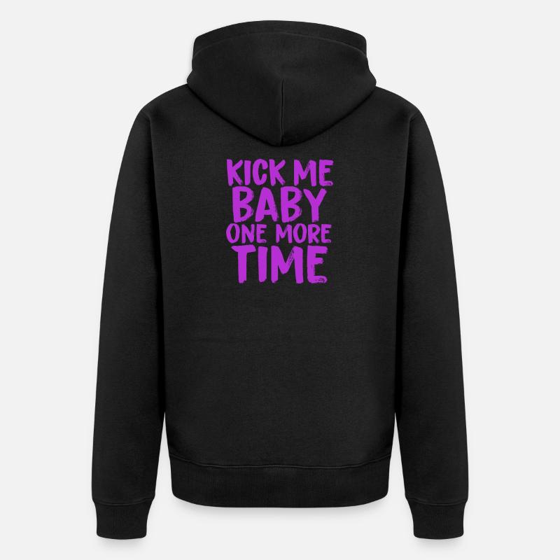 Enceinte Kick Me Baby 4000x4000 - Veste à capuche bio Premium Unisexe - noir