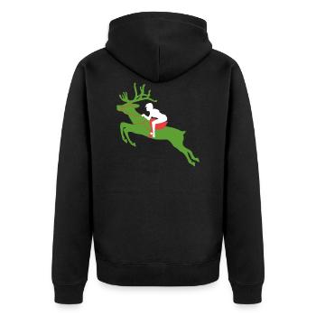 Renne de Noël - Veste à capuche bio Premium Unisexe - noir - Dos - Nico (187cm)