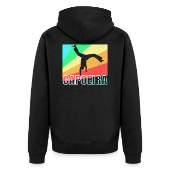 Cadeau de danse Capoeira Brazil - Veste à capuche bio Premium Unisexe - noir - Dos - Nico (187cm)