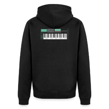 Keyboard Controller - Unisex Premium Bio Zip Hoodie - Schwarz - Hinten - Nico (187cm)